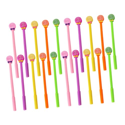 SHINEOFI 20St Gelstift Stifte süß Schulstifte Stifte schwarze Tinte Whiteboard-Stift süße Stifte schreibkladde kawaii pen wachsmalstift Lollipop-Stift Lutscher-Partygeschenke Plastik von SHINEOFI