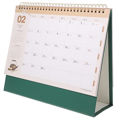 SHINEOFI 3St Schreibtischkalender dekorativer Tischkalender 2022-2023 Mini- Mini-Dekor büroorganizer tischkalender basteln Desktop-Standkalender Geschäftskalender Papier von SHINEOFI