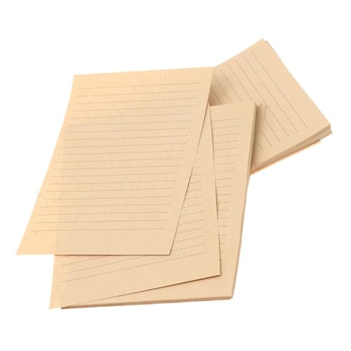 SHINEOFI 50 Blatt Kraftpapier Liniertes Briefpapier Süßes Briefpapier Druckerpapier Liniertes Papier Für Schreibwaren Für Briefe Liniertes Schreibpapier Für Light Brown von SHINEOFI