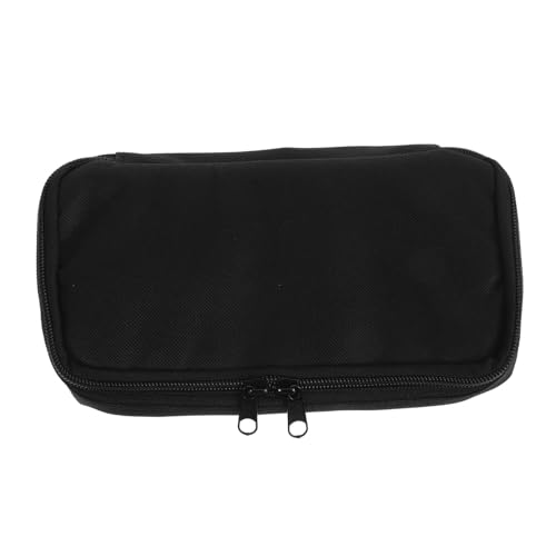 SHINEOFI Taschenrechnertasche Tragbare Stifttasche Handy-akku-powerbank Taschenrechner-reißverschlussetui Stiftetui Kabel-Organizer Für Geräte Tragbares Ladegerät Federmäppchen Nylon Black von SHINEOFI