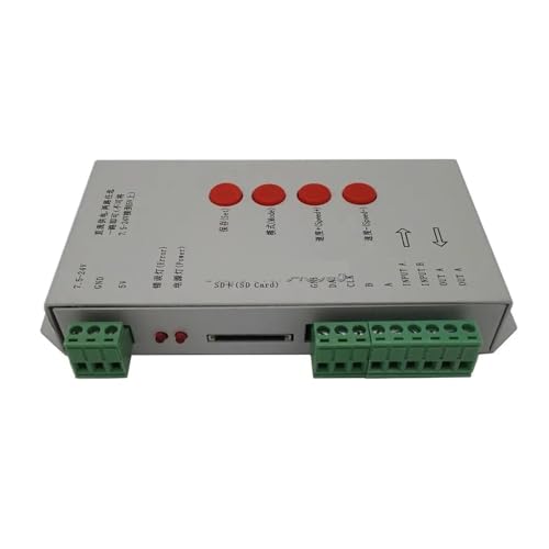 T1000S 2048 Pixel DMX 512 Controller SD-Karte LED-Lichtleiste DC5V 12V 24V RGB Vollfarb-Controller von SHMKBDPF