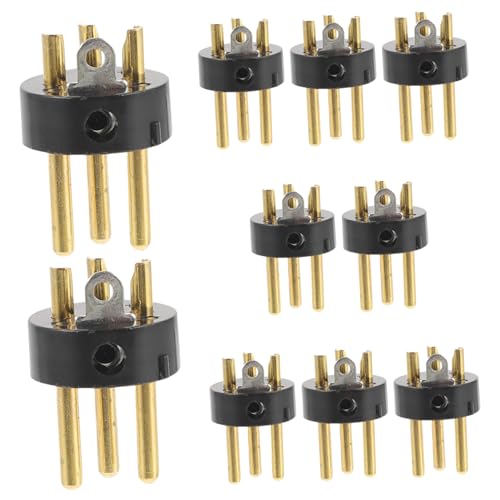 SHOWERORO 10St Dreiadriger Mikrofonstecker XLR-Buchse und Stecker-Adapter XLR- lautsprecherstecker kabelverbinder männlicher Mikrofonstecker 3-poliger Stecker für Mikrofon Abs von SHOWERORO