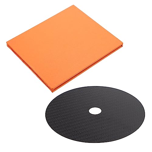 SHOWERORO 1Stk CD-Tuning-Pad Disc-Tuning-Kissen cf-cd.2 CD-Platte aus Kohlefaser CD-Matte Schallplattenmatte aus Vinyl Platte für CD-Platten CD teller matte CD tellerauflage für bar Black von SHOWERORO