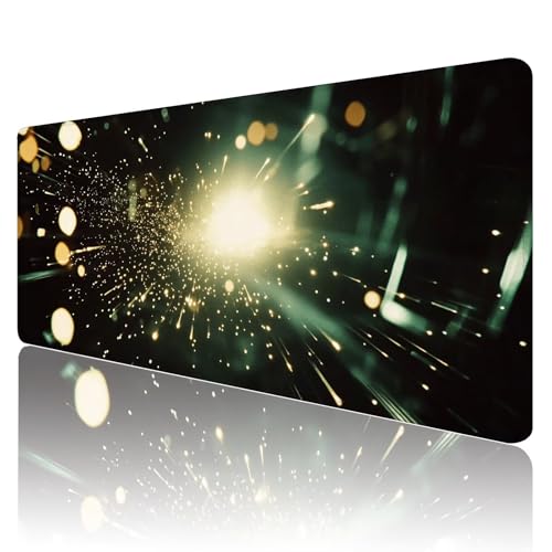 Gaming Mauspad XXL 1200 x 600mm Mauspad Schwarz Mousepad Traum Premium Mouse Pad Groß Erweiterter Schreibtischunterlage, rutschfeste Gummibasis Desk Mat Verbessert PräZision und Geschwindigkeit R1282 von SHUIYAZI