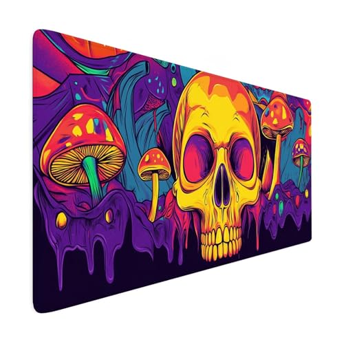 Gaming Mauspad XXL 1200x600mm Mauspad Pilz Verbessert PräZision und Geschwindigkeit Mousepad Niedlich Premium Mouse Pad Großer Erweiterter Schreibtischunterlage, rutschfeste Gummibasis Desk Mat R166 von SHUIYAZI