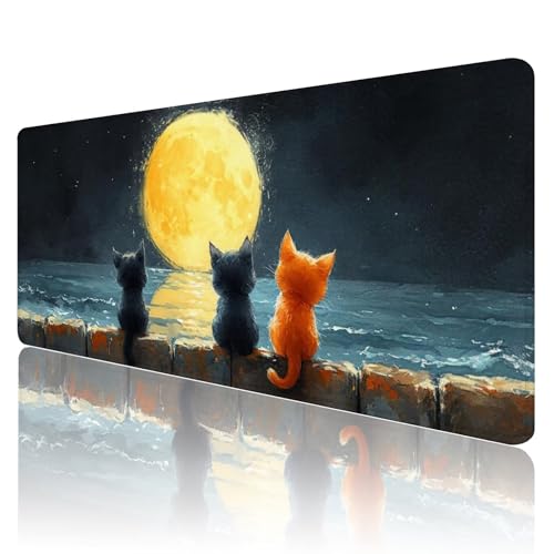 Gaming Mauspad XXL 700x300mm Mauspad Blau Mousepad Pferd Premium Mouse Pad Großer Erweiterter Schreibtischunterlage, rutschfeste Gummibasis Desk Mat Verbessert PräZision und Geschwindigkeit R1149 von SHUIYAZI