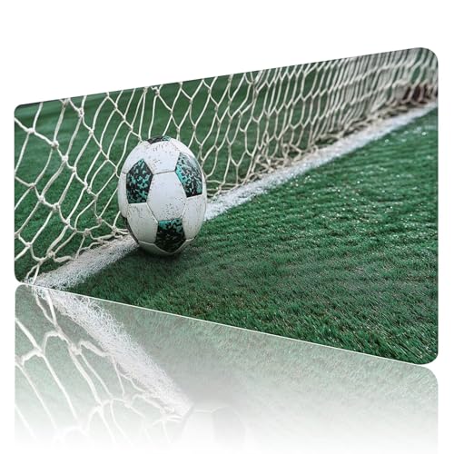 Gaming Mauspad XXL 800x400mm Mauspad Fußball Mousepad Grün Premium Mouse Pad Großer Erweiterter Schreibtischunterlage, rutschfeste Gummibasis Desk Mat Verbessert PräZision und Geschwindigkeit R370 von SHUIYAZI