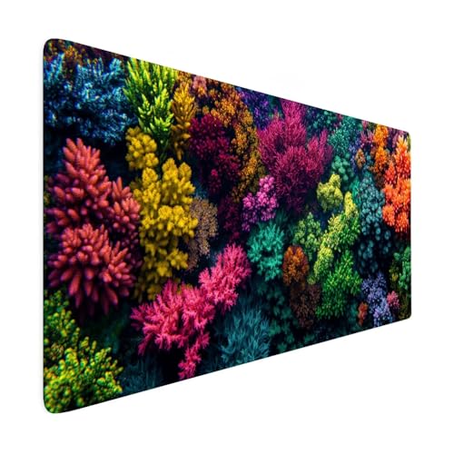 Gaming Mauspad XXL 800x400mm Mauspad Grün Verbessert PräZision und Geschwindigkeit Mousepad Rosa Premium Mouse Pad Großer Erweiterter Schreibtischunterlage, rutschfeste Gummibasis Desk Mat R44 von SHUIYAZI