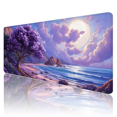 Gaming Mauspad XXL 800x400mm Mauspad japanisch Mousepad Landschaft Mouse Pad Großer Erweiterter Schreibtischunterlage, rutschfeste Gummibasis Desk Mat Verbessert PräZision und Geschwindigkeit R1259 von SHUIYAZI