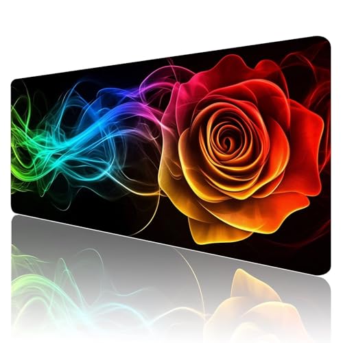 Gaming Mauspad XXL 900x600mm Mauspad Grün Mousepad Gras Premium Mouse Pad Großer Erweiterter Schreibtischunterlage, rutschfeste Gummibasis Desk Mat Verbessert PräZision und Geschwindigkeit R1254 von SHUIYAZI