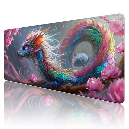 Gaming Mauspad XXL 900x600mm Mauspad Japan Mousepad Landschaft Mouse Pad Großer Erweiterter Schreibtischunterlage, rutschfeste Gummibasis Desk Mat Verbessert PräZision und Geschwindigkeit R1083 von SHUIYAZI