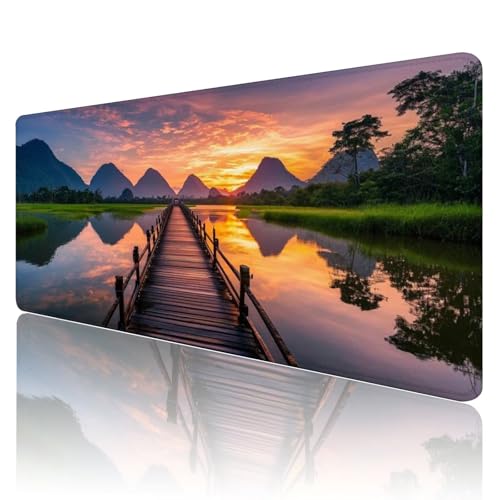 Gaming Mauspad XXL 900x600mm Mauspad Rosa Mousepad Weiß Premium Mouse Pad Großer Erweiterter Schreibtischunterlage, rutschfeste Gummibasis Desk Mat Verbessert PräZision und Geschwindigkeit R1139 von SHUIYAZI