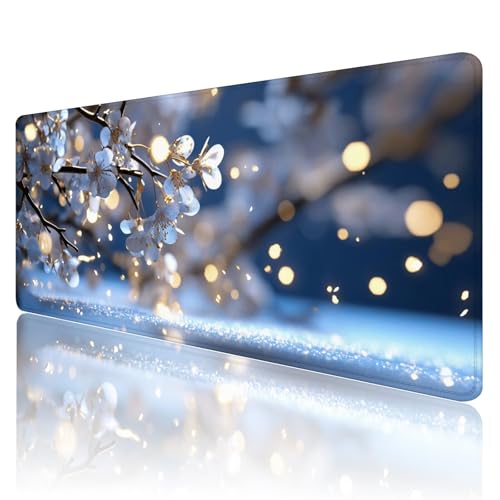 Gaming Mauspad XXL 900x600mm Mauspad Rot Mousepad Baum Premium Mouse Pad Großer Erweiterter Schreibtischunterlage, rutschfeste Gummibasis Desk Mat Verbessert PräZision und Geschwindigkeit R1279 von SHUIYAZI