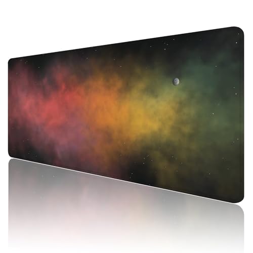 Mauspad XXL 1000 x 500 mm Gaming Mauspad Frau Groß VernäHte Kanten Schreibtischunterlage Wasserdicht rutschfeste Gummibasis Schwarz Mousepad Mouse Pad Desk Mat für Home Office Frauen Geschenk R1107 von SHUIYAZI