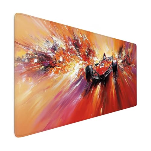 Mauspad XXL 1600 x 800 mm Gaming Mauspad Abstrakt Groß VernäHte Kanten Schreibtischunterlage Wasserdicht rutschfeste Gummibasis Auto Mousepad Mouse Pad Desk Mat für Home Office Frauen Geschenk R161 von SHUIYAZI