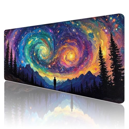 Mauspad XXL 1600 x 800 mm Gaming Mauspad Groß VernäHte Kanten Schreibtischunterlage Wasserdicht rutschfeste Gummibasis Sonnenuntergang Mousepad Mouse Pad Desk Mat für Home Office Geschenk R973 von SHUIYAZI