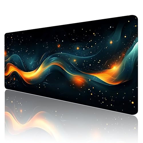 Mauspad XXL 1600 x 800 mm Gaming Mauspad Grün Groß VernäHte Kanten Schreibtischunterlage Mit Wasserdicht rutschfeste Gummibasis Baum Mousepad Mouse Pad Desk Mat für Home Office Frauen Geschenk R1229 von SHUIYAZI