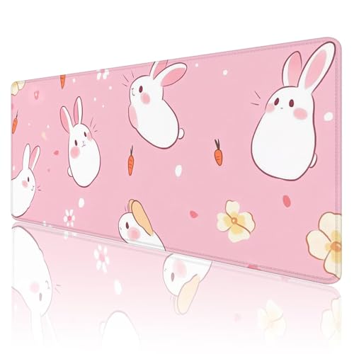 Mauspad XXL 1600 x 800 mm Gaming Mauspad Katze Groß VernäHte Kanten Schreibtischunterlage Wasserdicht rutschfeste Gummibasis Niedlich Mousepad Mouse Pad Desk Mat für Home Office Frauen Geschenk R1201 von SHUIYAZI