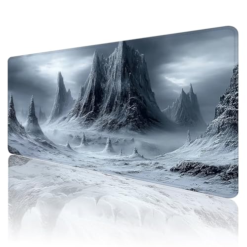 Mauspad XXL 1600 x 800 mm Gaming Mauspad Landschaft Groß VernäHte Kanten Schreibtischunterlage Wasserdicht Rutschfeste Gummibasis Farbe Mousepad Mouse Pad Desk Mat für Home Office Frauen Geschenk R985 von SHUIYAZI