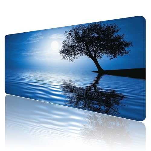 Mauspad XXL 1600 x 800 mm Gaming Mauspad Rosa Groß VernäHte Kanten Schreibtischunterlage Mit Wasserdicht rutschfeste Gummibasis Strand Mousepad Mouse Pad Desk Mat für Home Office Frauen Geschenk R909 von SHUIYAZI