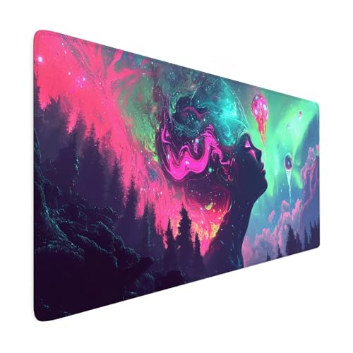 Mauspad XXL 600x300 mm Gaming Mauspad Frau Groß VernäHte Kanten Schreibtischunterlage Mit Wasserdicht rutschfeste Gummibasis Traum Mousepad Mouse Pad Desk Mat für Home Office Frauen Geschenk R319 von SHUIYAZI