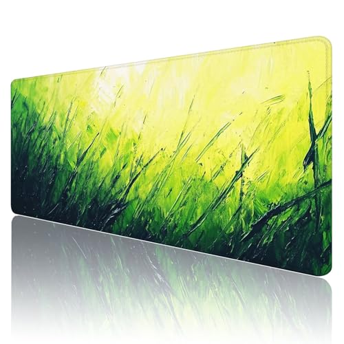 Mauspad XXL 600x300 mm Gaming Mauspad Grün Groß VernäHte Kanten Schreibtischunterlage Mit Wasserdicht rutschfeste Gummibasis Blau Mousepad Mouse Pad Desk Mat für Home Office Frauen Geschenk R1253 von SHUIYAZI