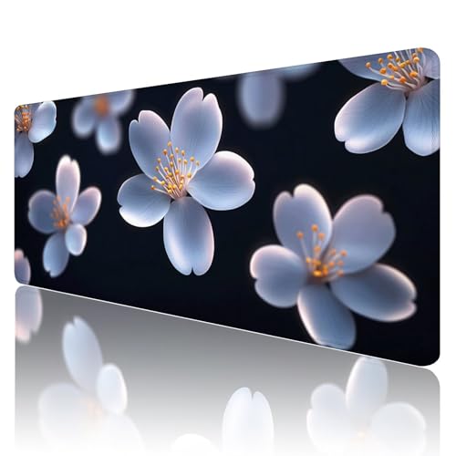 Mauspad XXL 800x300 mm Gaming Mauspad Japan Groß VernäHte Kanten Schreibtischunterlage Mit Wasserdicht rutschfeste Gummibasis Frau Mousepad Mouse Pad Desk Mat für Home Office Frauen Geschenk R1037 von SHUIYAZI