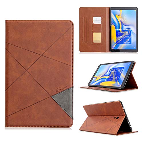 SHUYIT Samsung Galaxy Tab A 10.5 2018 SM-T590/T595 Hülle, Premium PU Leder Tasche Flip Case Ständer Hülle mit Auto Schlaf-/Aufwachfunktion - Schutzhülle für Galaxy Tab A 10.5 2018 SM-T590/T595, Braun von SHUYIT