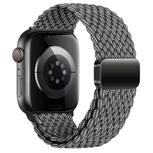 Geflochten Armband Kompatibel mit Apple Watch Armband 40mm 42mm 38mm 41mm für Damen Herren, Elastisch Nylon Armbänder mit Magnetisch Verschluss für iWatch Ultra 2 SE Series 10 9 8 7 6 5 4 3 2 1 von SIERVOS