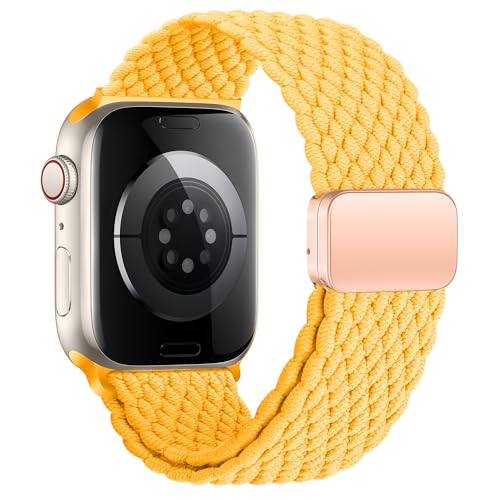 Geflochten Armband Kompatibel mit Apple Watch Armband 40mm 42mm 38mm 41mm für Damen Herren, Elastisch Nylon Armbänder mit Magnetisch Verschluss für iWatch Ultra 2 SE Series 10 9 8 7 6 5 4 3 2 1 von SIERVOS