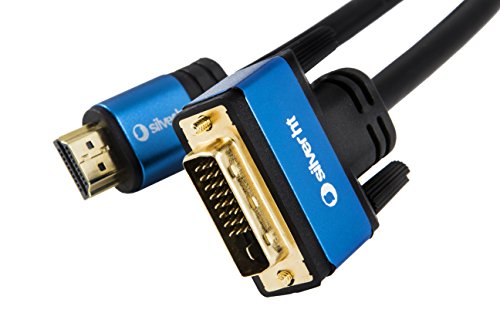 Silver HT - HDMI DVI Stecker Kabel, Hochgeschwindigkeits-HDMI auf DVI Adapterkabel, 1080P Halterung, 3D für Xb 360,PS4/3,HDTV auf DVI-D 24+1 Pin von SILVERHT