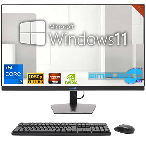 SIMPLETEK - All-in-One 24" FHD 60Hz Core i7 Windows 11 | Grafikkarte RX550 4GB | 16GB RAM SSD 960GB | Arbeit, Gaming von SIMPLETEK