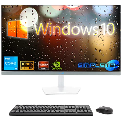 SIMPLETEK - All-in-One PC 24" Core i3 10 Gen Dedizierte Grafikkarte GT710 2GB | Windows 10 | 16GB RAM SSD 480GB | Perfekt für Arbeit, Unterhaltung, Gaming von SIMPLETEK