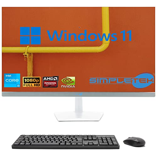 SIMPLETEK - All in One PC 27" Display Curved Windows 11 | Core i3 12° Gen Grafikkarte GT730 4GB | 16GB RAM DDR4 SSD 960GB | Arbeit, Gaming von SIMPLETEK