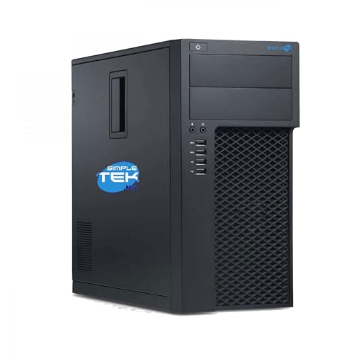 SIMPLETEK - Desktop-PC i7 4765T 16 GB 480 GB SSD + 2 GB dedizierte GPU | Windows 11 Professional | VGA + 2 x DisplayPort + serieller RS232 DVD-ROM Port (generalüberholt) von SIMPLETEK