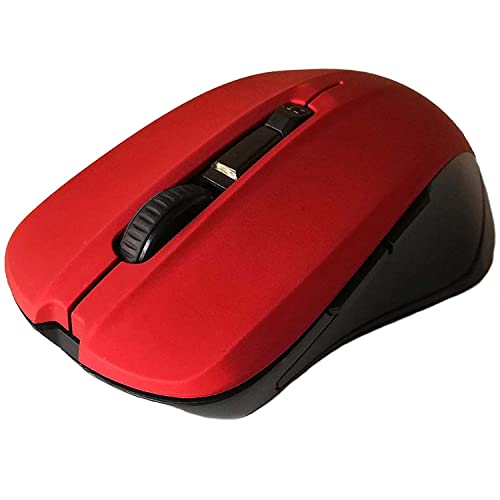 SIMPLETEK – Kabellose Maus ohne Kabel Universal 1600DPI, Stecker and Play, Rot von SIMPLETEK
