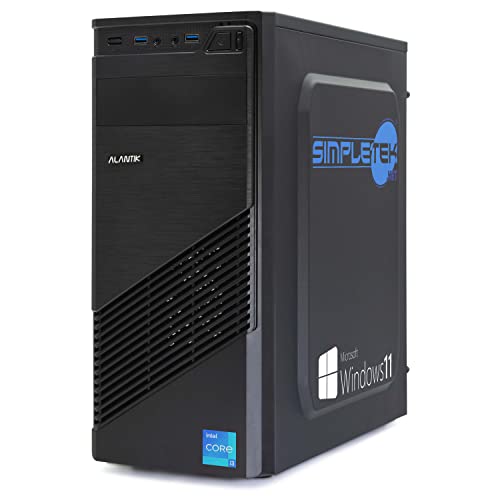 SIMPLETEK PC Desktop Core i3 3,10 GHz Windows 11 Pro 8 GB RAM SSD 240 GB + 1 TB | Festcomputer für Büro, Schule, Arbeit und Alltag von SIMPLETEK