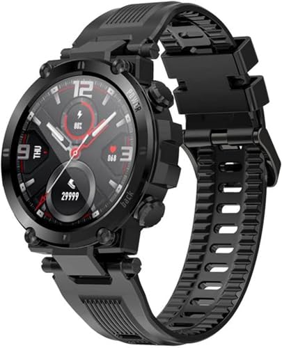 SIMPLETEK - Smartwatch Stil Chronograph D13 | IP68, Schwarz | Display 1,3 Zoll, Touchscreen, Fitness Tracker | Unterstützung HR/BP (Generalüberholt) von SIMPLETEK