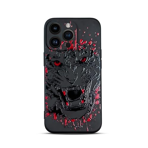 SIMPLYMDRN Slim für iPhone 12 Pro Hülle - Beast Design - Coole Hülle für Männer - Tiger Art Cover - Schlank und Flexibel (Sibirisches Schwarz) von SIMPLYMDRN