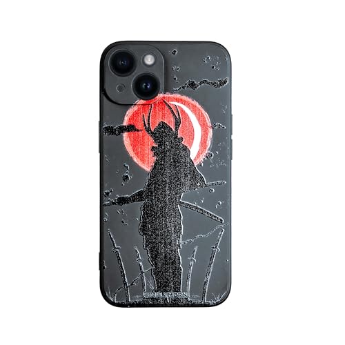 SIMPLYMDRN Slim für iPhone 14 Hülle - Krieger Design - Coole Hülle für Männer - Fighter Assassin Case - Schlank und Flexibel (Samurai Slim Black) von SIMPLYMDRN