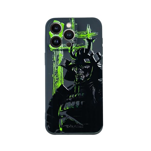 SIMPLYMDRN Slim für iPhone 15 Pro Max Hülle - Krieger Design - Coole Hülle für Männer - Fighter Assassin Case - Schlank und Flexibel (Shoghost Schwarz) von SIMPLYMDRN