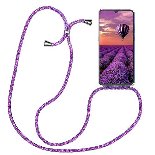 Handykette kompatibel mit Honor X7 Hülle,Handyhülle Transparent Silikon Schutzhülle - Necklace Hülle mit Band Handy-Kette Case mit Necklace Schnur mit Kette zum Umhängen Case,Unicorn von SIMao