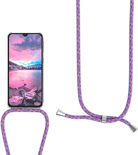 Handykette kompatibel mit Samsung Galaxy J5 2017 Hülle,Handyhülle Transparent Silikon Schutzhülle - Necklace Hülle mit Band Handy-Kette Fallschutzhülle Schnur Kette zum Umhängen Case,Unicorn von SIMao