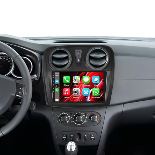 [2+64G] SIXWIN Android 13 Autoradio für Renault Dacia Sandero (2014-2017) mit Wireless CarPlay Android Auto Mirrorlink, 9 Zoll Bildschirm mit WiFi Navi Bluetooth RDS von SIXWIN