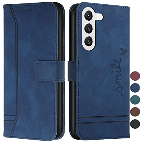 SIYOPINPFY Handyhülle für Samsung Galaxy A25 5G Hülle, Retro Design Kartenfach Wallet Premium Leder Klappbar Schutzhülle, Flip Case Stoßfeste Klapphülle für Samsung Galaxy A25 5G HX3 Blau von SIYOPINPFY