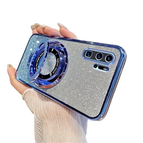 SIYOPINPFY Hülle für Huawei P30 Pro Hülle mit Ständer Ring Halter Glitter Funkelnder Diamant Schutzhülle Silikon Dünn Leicht Flexibel Stoßfest Kameraschutz Handyhülle für Huawei P30 Pro, DS Blau von SIYOPINPFY