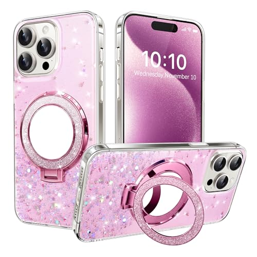 SIYOPINPFY Hülle für Samsung Galaxy A01 Core, Handyhülle mit Spiegel Ring Ständer Glitzer Transparent Silikon Stoßfeste Schutzhülle Slim Weich TPU Case Kompatibel mit Samsung A01 Core DJR Rosa von SIYOPINPFY