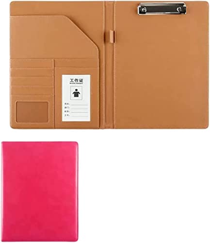 A4 Portfolio-Ordner A4 Klemmbrett Ordner mit Aufbewahrung Aufbewahrung Dokument Schreibblock Organizer Klemmbrett PU Kunstleder Ordner Foldover Folio von SJKJNK