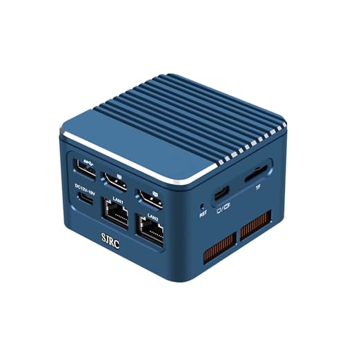 SJRC 12th Gen N100 Mini PC Barebone, Dual 2.5GbE i226-V LAN Ports Mini Computer with WiFi 6/BT 5.2, 4K Triple Display, LPDDR5 Micro Desktop PC for Office and Home (No RAM/SSD/OS) von SJRC