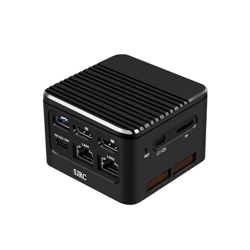 SJRC 12th Gen N100 Mini PC mit Dual Port i226-V 2.5GbE LAN, Win 11 Pro Mini Desktop Computer for Home & Office, Compact Micro PC mit LPDDR5 8GB RAM 256GB SSD, WiFi 6/BT 5.2 von SJRC